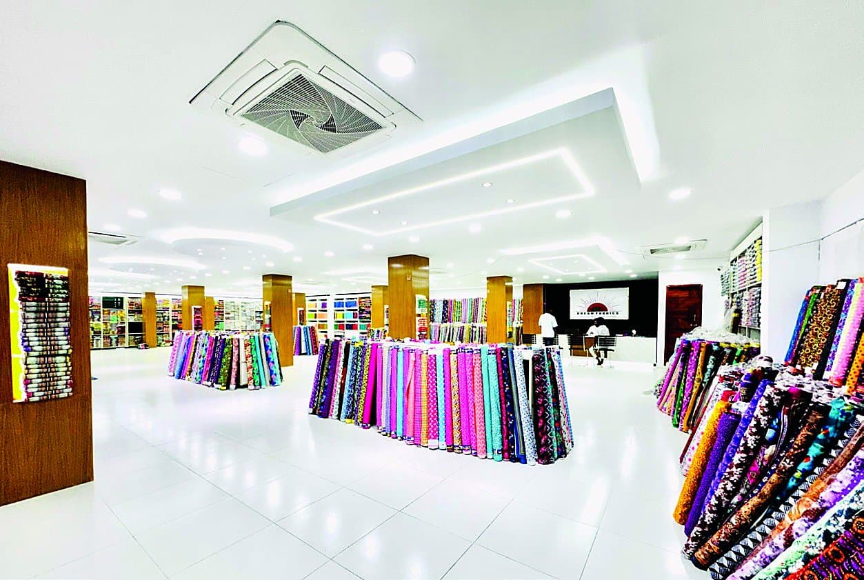 Dream Textiles showroom interior with fabric displays