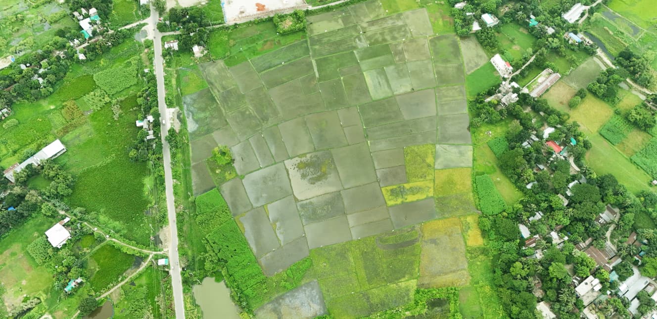 Aerial view of the Dream Textiles factory complex